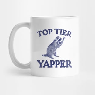 Top Tier Yapper / Raccoon Vintage Cartoon Mug